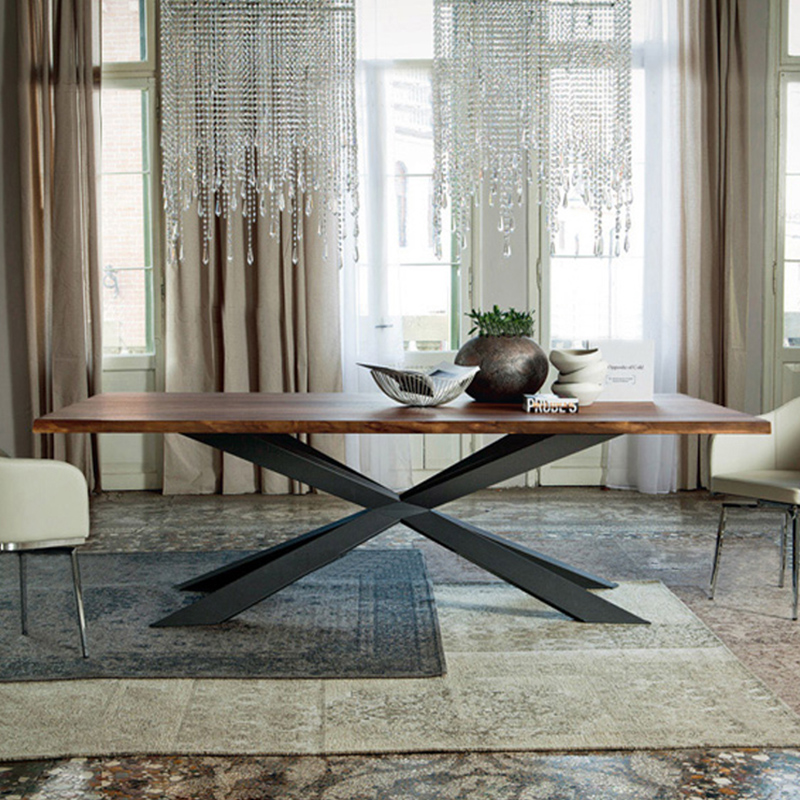 702-high quality modern light luxury metal dining table made by china luxury and modern furniture factory and company-furbyme