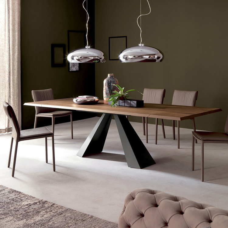 706-high quality modern light luxury metal dining table made by china luxury and modern furniture factory and company-furbyme
