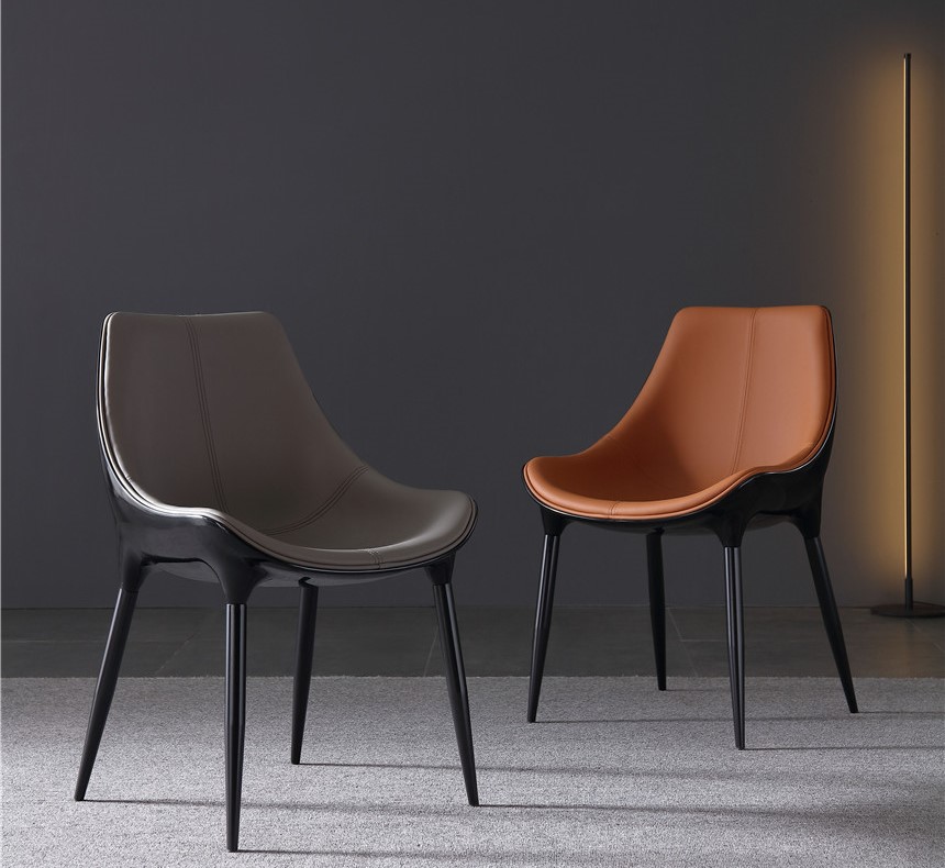dkf36-china modern design home kitchen metal leather dining chair supplier manufacturer-furbyme (2)