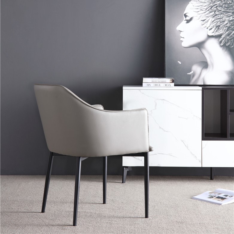 dkf78-china modern design home kitchen metal leather dining chair supplier manufacturer-furbyme (3)