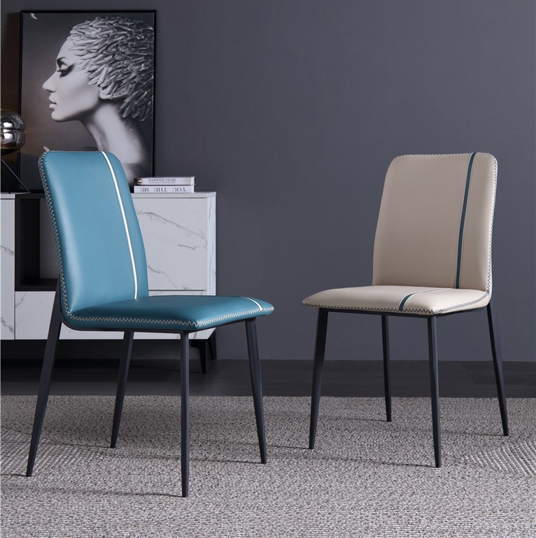dkf80-china modern design home kitchen metal leather dining chair supplier manufacturer-furbyme (1)