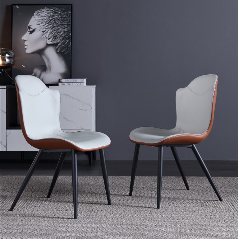 dkf85-china modern design home kitchen metal leather dining chair supplier manufacturer-furbyme (1)