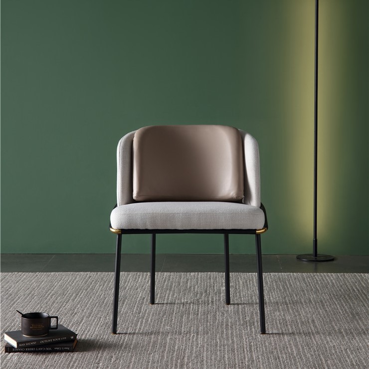 dkf90-china modern design home kitchen metal leather dining chair supplier manufacturer-furbyme (1)
