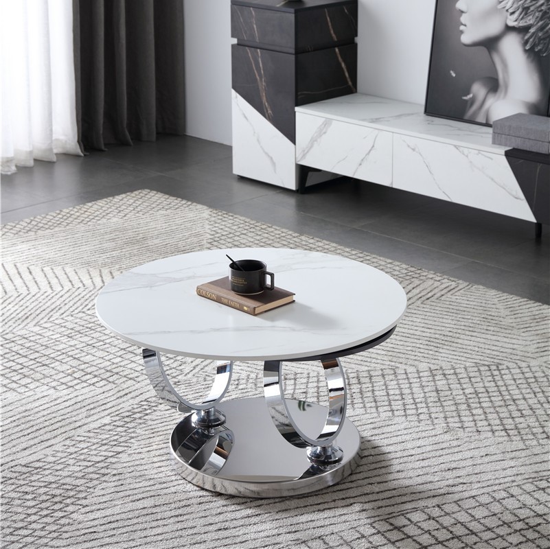 639china modern luxury home furniture metal stainless steel sintered stone mable top round coffee table supplier manufacturer factory-furbyme (1)