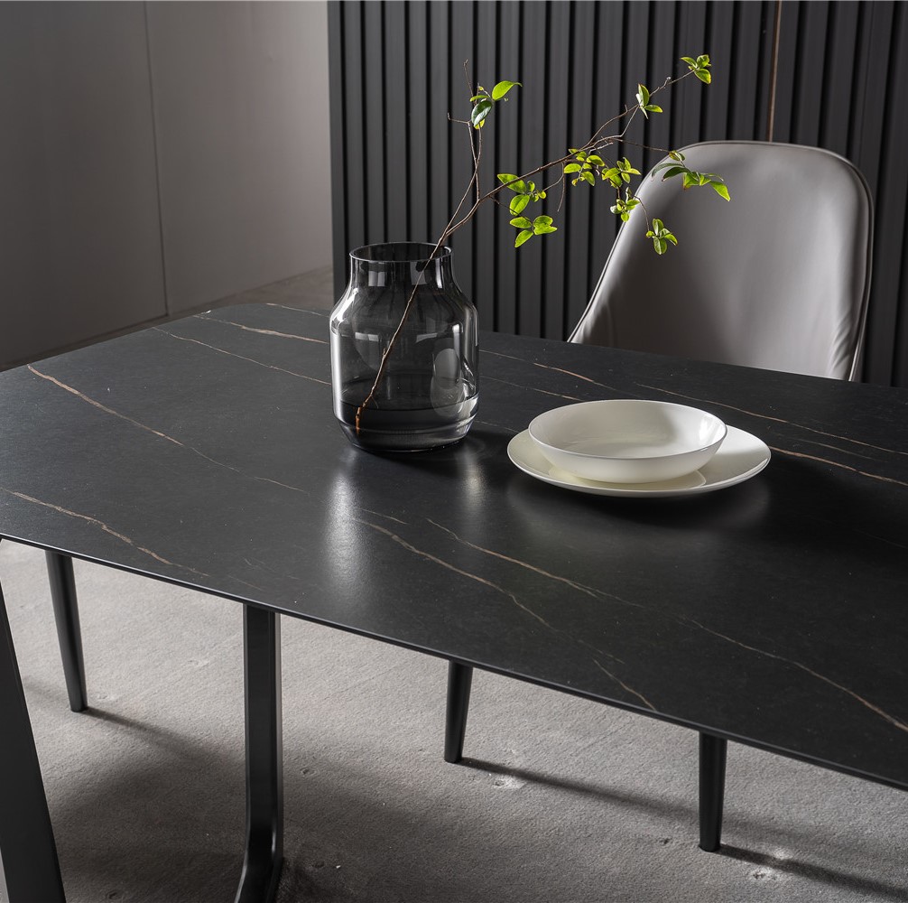 dkf708-china modern luxury home furniture metal slate mable top kitchen dining table supplier manufacturer factory company-furbyme (1)