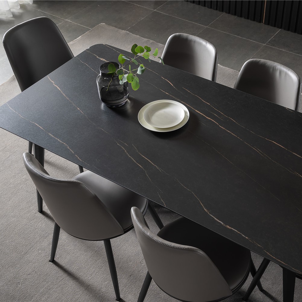 dkf737-china modern luxury home furniture metal slate mable top kitchen dining table supplier manufacturer factory company-furbyme (1)