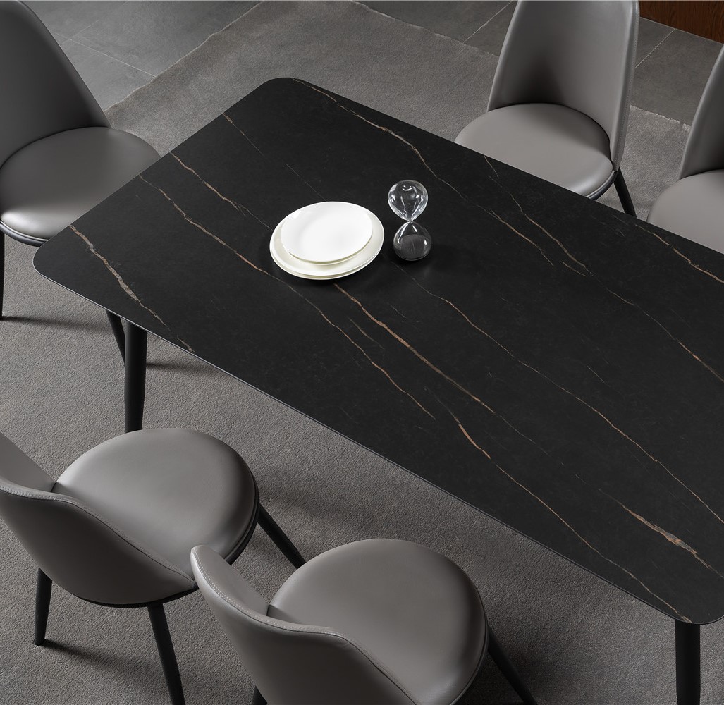 dkf741china modern luxury home furniture metal slate mable top kitchen dining table supplier manufacturer factory company-furbyme (2)