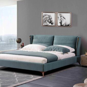 A8609-high quality upholstered fabric bed made by china luxury and modern furniture factory and company-furbyme