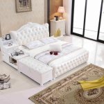 A8788-high quality upholstered leather king bed made by china luxury and modern furniture factory and company-furbyme