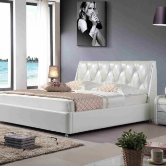 A8798-high quality upholstered leather king bed made by china luxury and modern furniture factory and company-furbyme