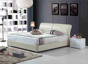 A8835-high quality upholstered leather king bed made by china luxury and modern furniture factory and company-furbyme