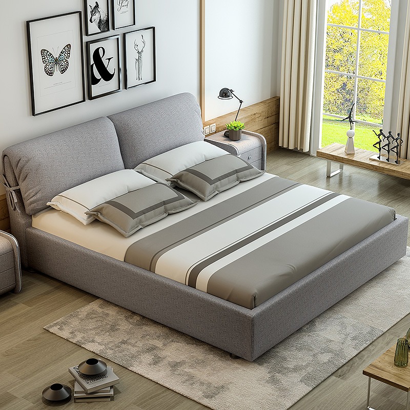 H37--high quality fabric bed made by china luxury and modern furniture factory and company-furbyme