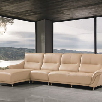 jxf3268 China Modern High end Design Luxury Living Room Furniture Genuine Leather Sofa L Shaped Sofa