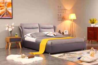 A518-high quality upholstered fabric bed made by china luxury and modern furniture factory and company-furbyme