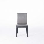 dkf14-china contemporary modern home furniture kitchen low back wood leather dining chair manufacturer