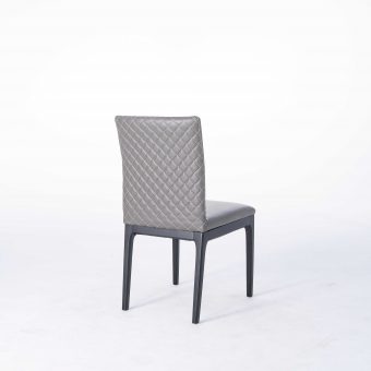 dkf14-china contemporary modern home furniture kitchen low back wood leather dining chair manufacturer