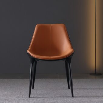 dkf36-china modern design home kitchen metal leather dining chair supplier manufacturer-furbyme (1)