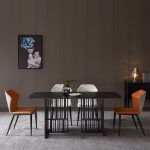 dkf747-china modern luxury home furniture metal slate mable top kitchen dining table supplier manufacturer factory company-furbyme (4)