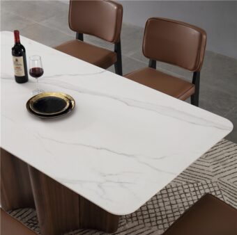 dkf749-china modern luxury home furniture metal slate mable top kitchen dining table supplier manufacturer factory company-furbyme (5)